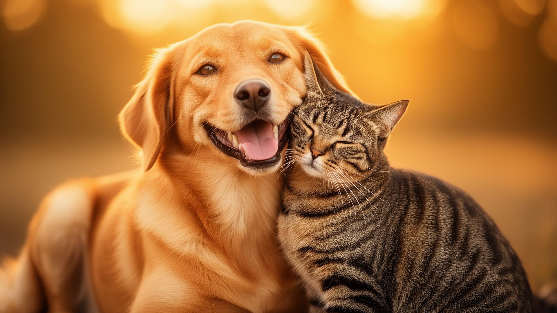Cão e gato resgatados juntos